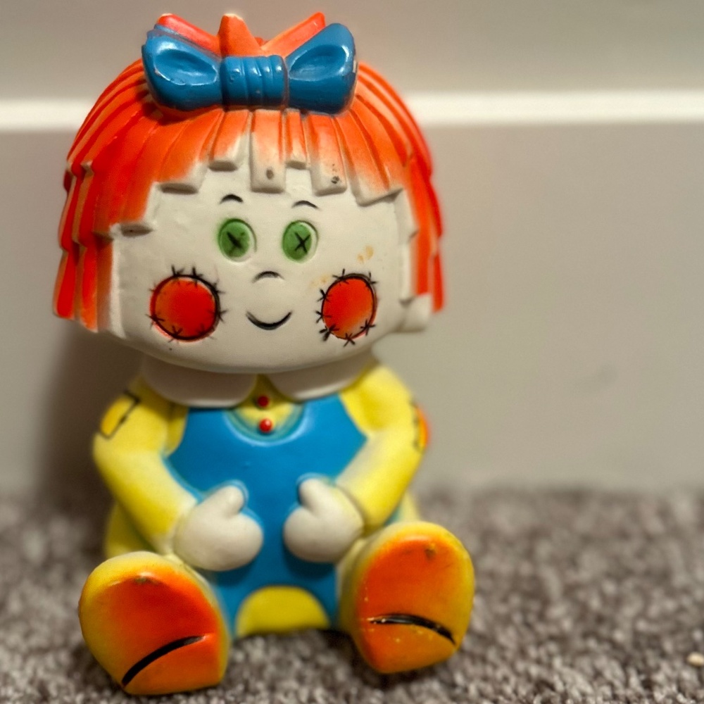 Raggedy Ann squiky doll